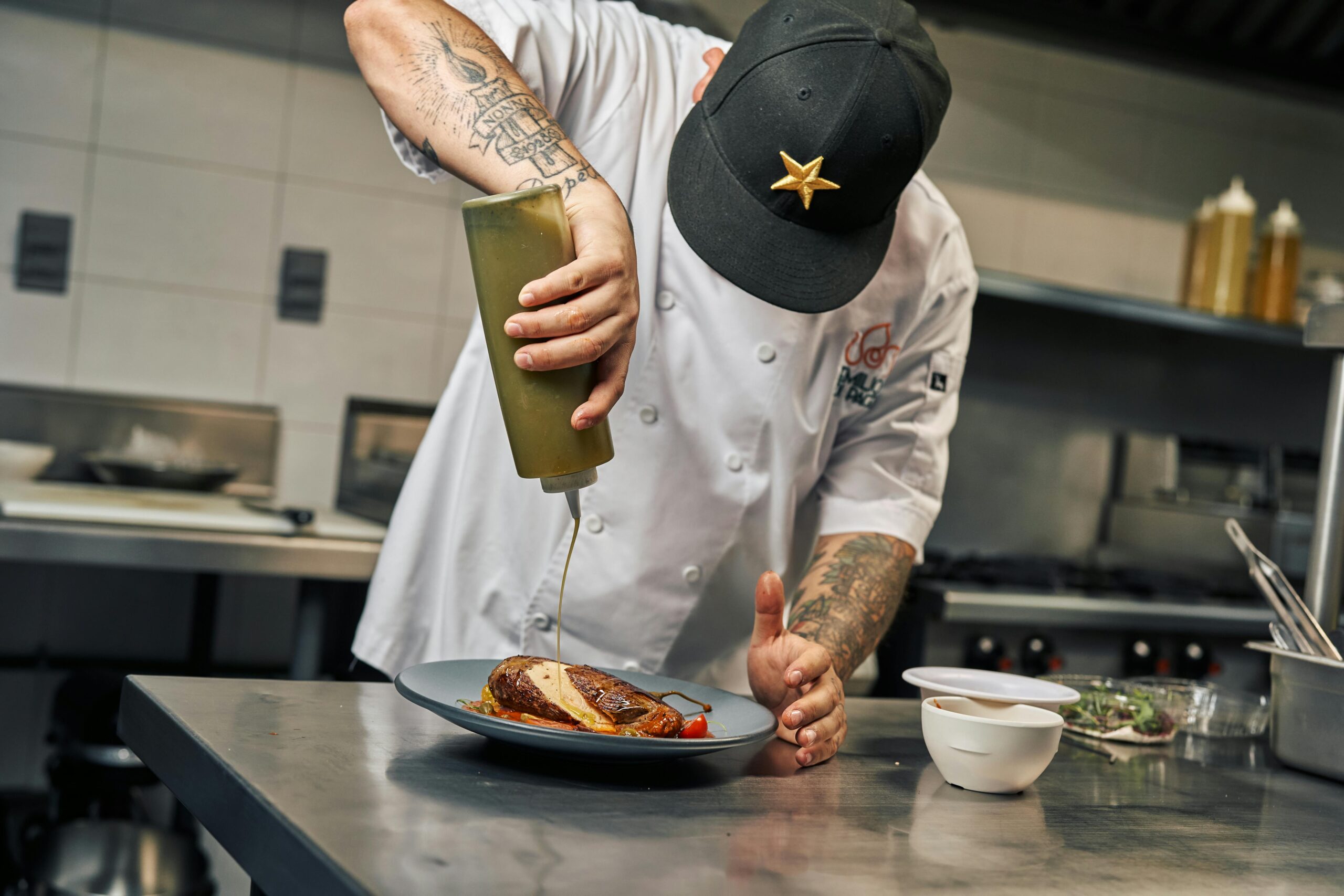 gastronomie, kuchař, servírování